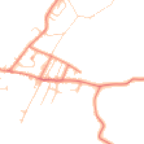 Daytime road noise heatmap for HD8 9SW