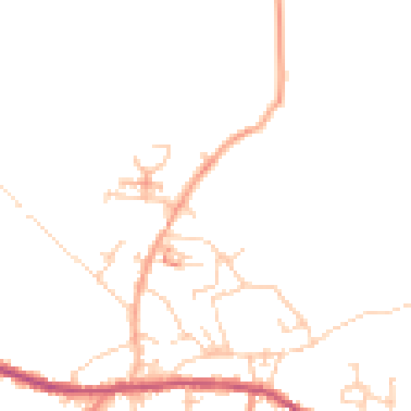 Daytime road noise heatmap for HD8 9XT