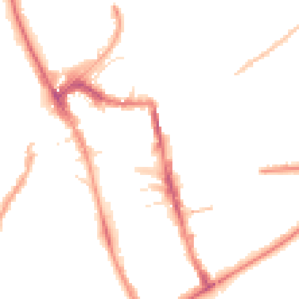 Night-time road noise heatmap for HG1 1AE