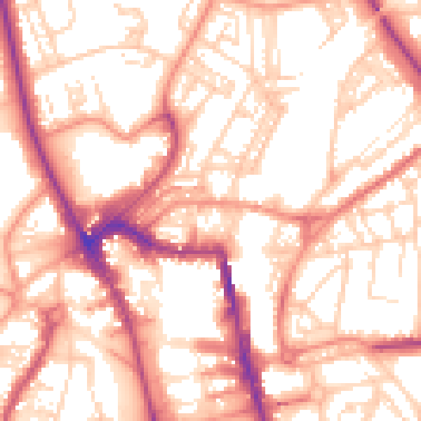 Daytime road noise heatmap for HG1 1AX