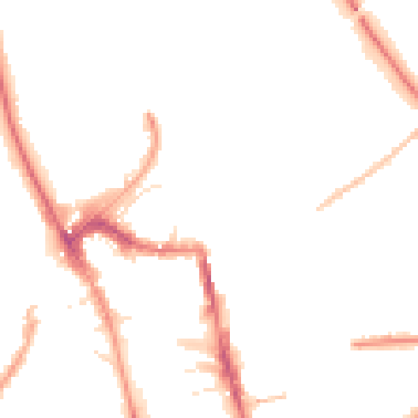 Night-time road noise heatmap for HG1 1BA
