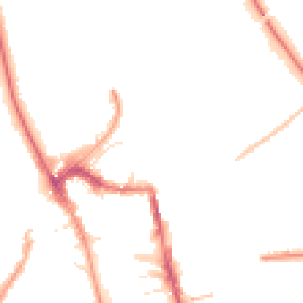 Night-time road noise heatmap for HG1 1BB