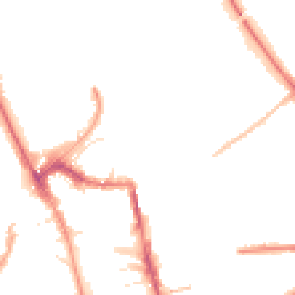 Night-time road noise heatmap for HG1 1BE