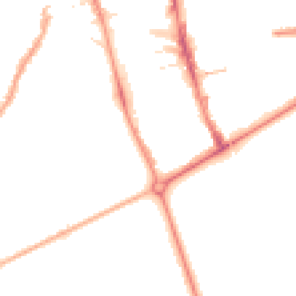 Night-time road noise heatmap for HG1 1BJ