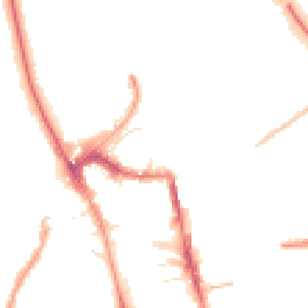 Night-time road noise heatmap for HG1 1BX