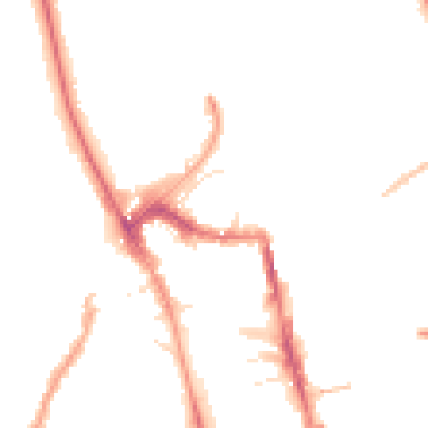 Night-time road noise heatmap for HG1 1BY