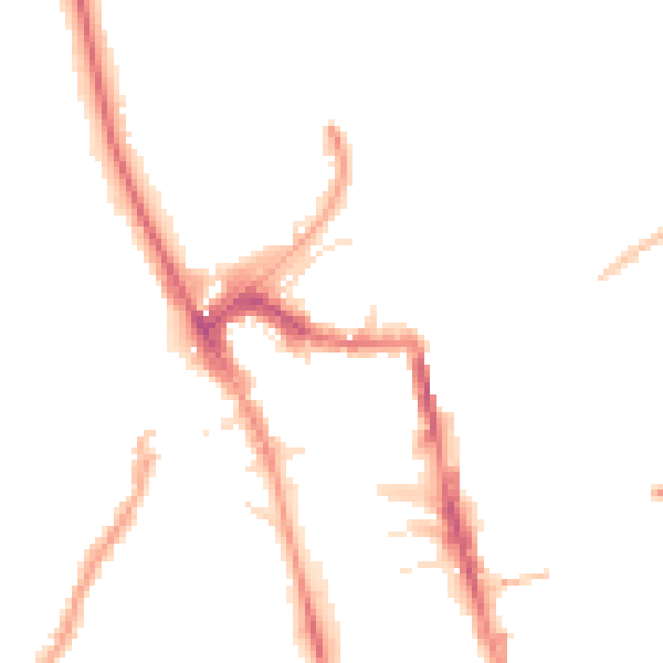 Night-time road noise heatmap for HG1 1DB