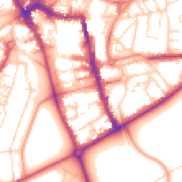 Daytime road noise heatmap for HG1 1ED