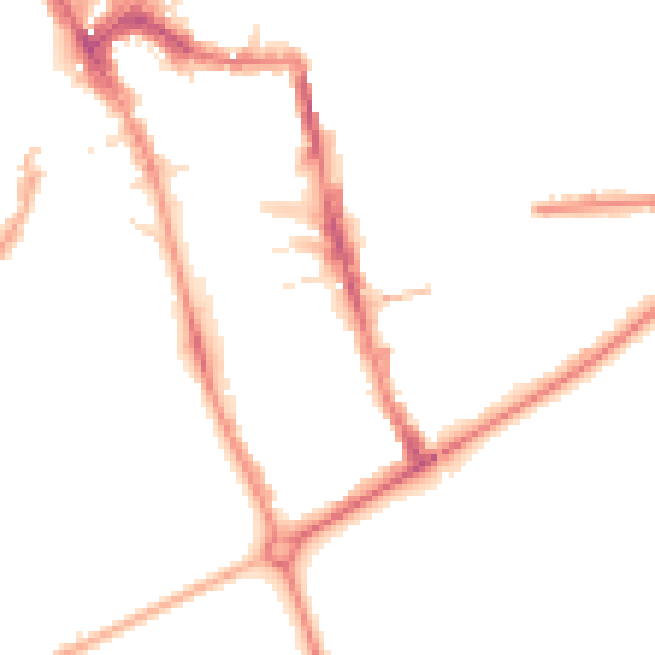 Night-time road noise heatmap for HG1 1ED