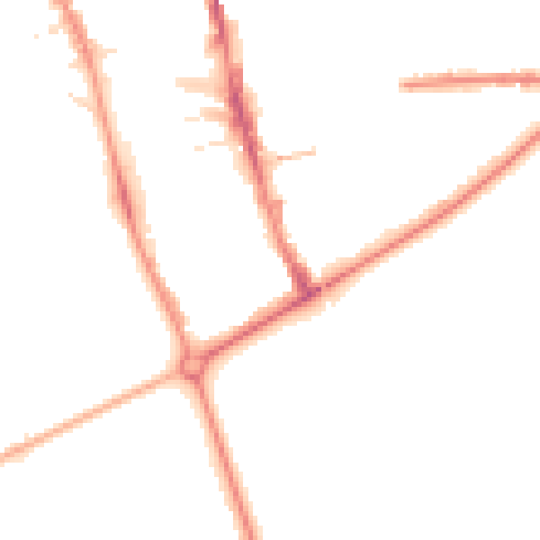 Night-time road noise heatmap for HG1 1ER