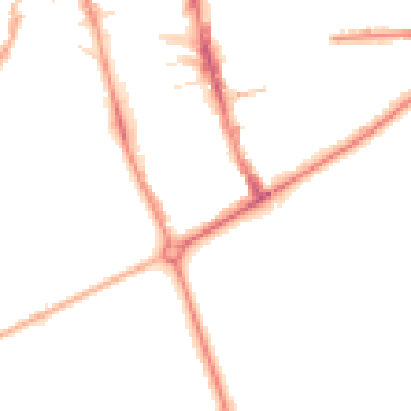 Night-time road noise heatmap for HG1 1HN