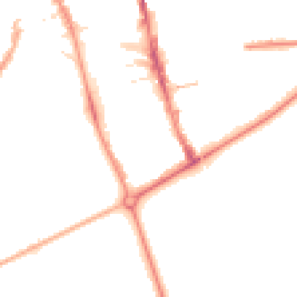 Night-time road noise heatmap for HG1 1HP