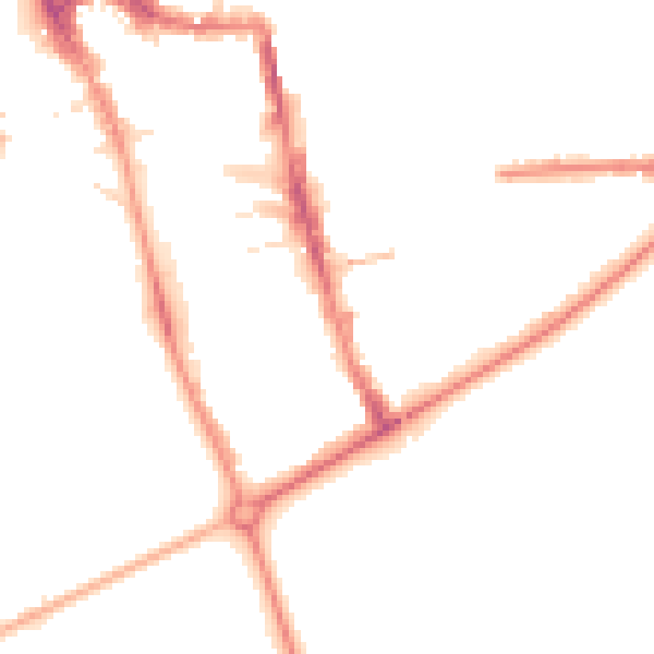 Night-time road noise heatmap for HG1 1HQ