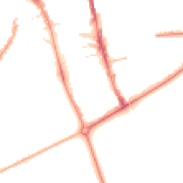 Night-time road noise heatmap for HG1 1HS