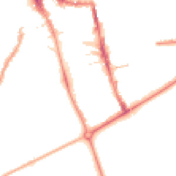 Night-time road noise heatmap for HG1 1HT