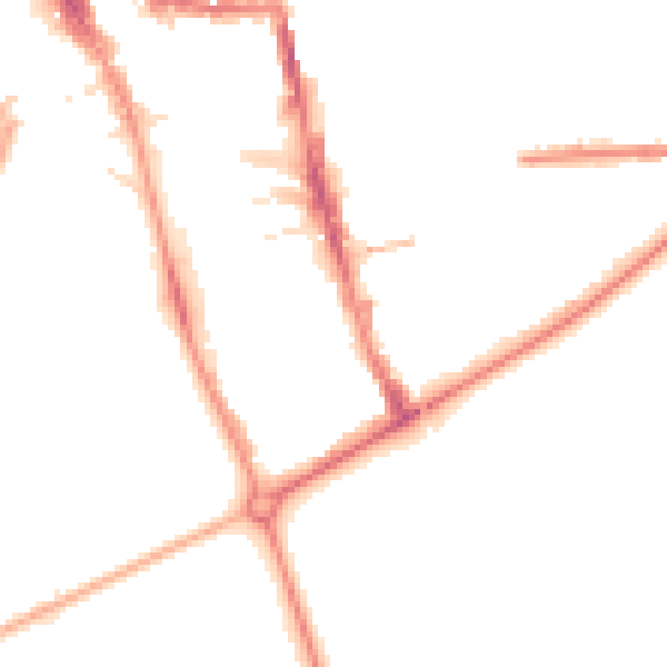 Night-time road noise heatmap for HG1 1HY