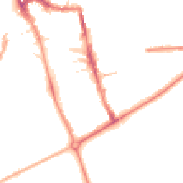 Night-time road noise heatmap for HG1 1HZ