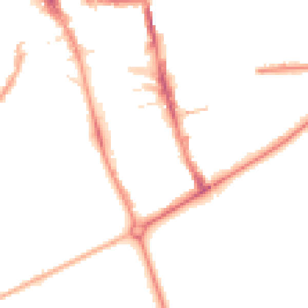 Night-time road noise heatmap for HG1 1JA