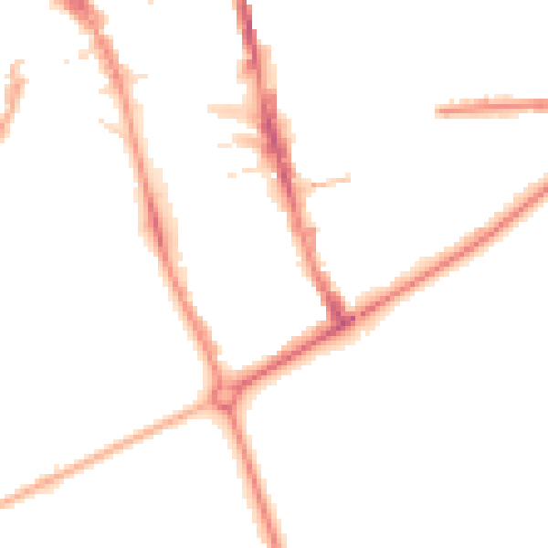 Night-time road noise heatmap for HG1 1JE