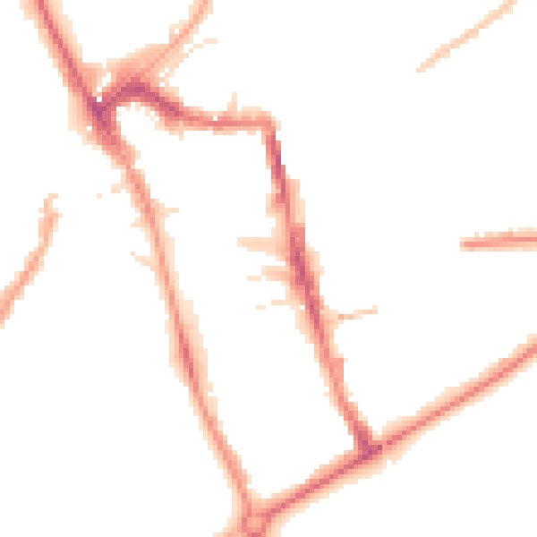 Night-time road noise heatmap for HG1 1JG
