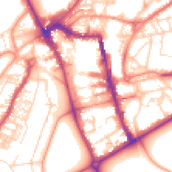 Daytime road noise heatmap for HG1 1JT