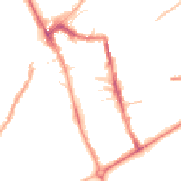Night-time road noise heatmap for HG1 1JT