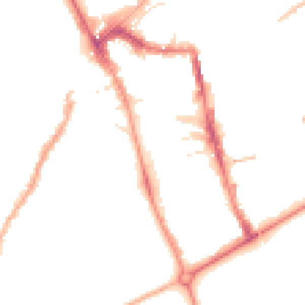 Night-time road noise heatmap for HG1 1LB