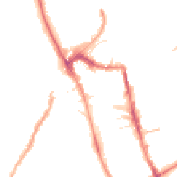 Night-time road noise heatmap for HG1 1PN