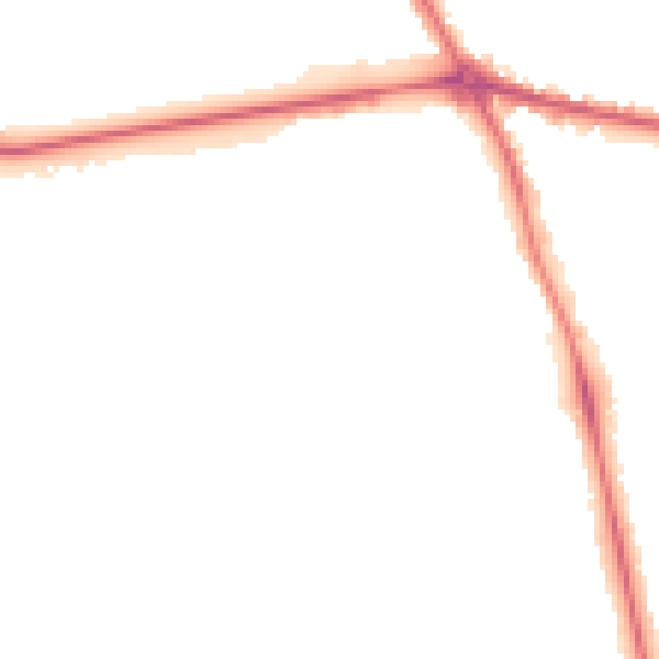 Night-time road noise heatmap for HG1 2AX