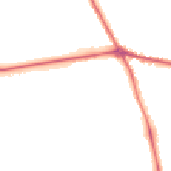 Night-time road noise heatmap for HG1 2BE