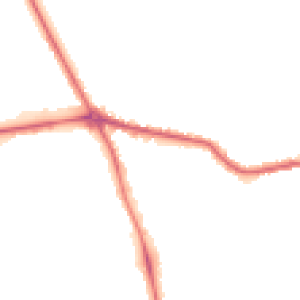 Night-time road noise heatmap for HG1 2DD
