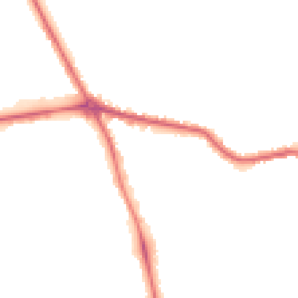 Night-time road noise heatmap for HG1 2DE