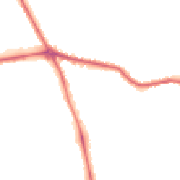 Night-time road noise heatmap for HG1 2DF