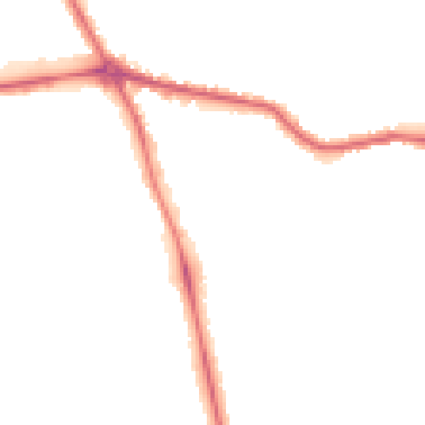 Night-time road noise heatmap for HG1 2DW
