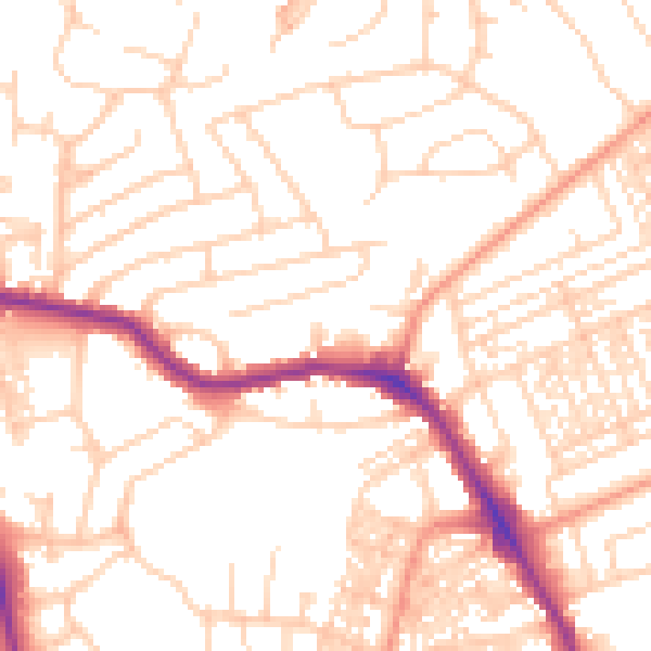 Daytime road noise heatmap for HG1 3AT