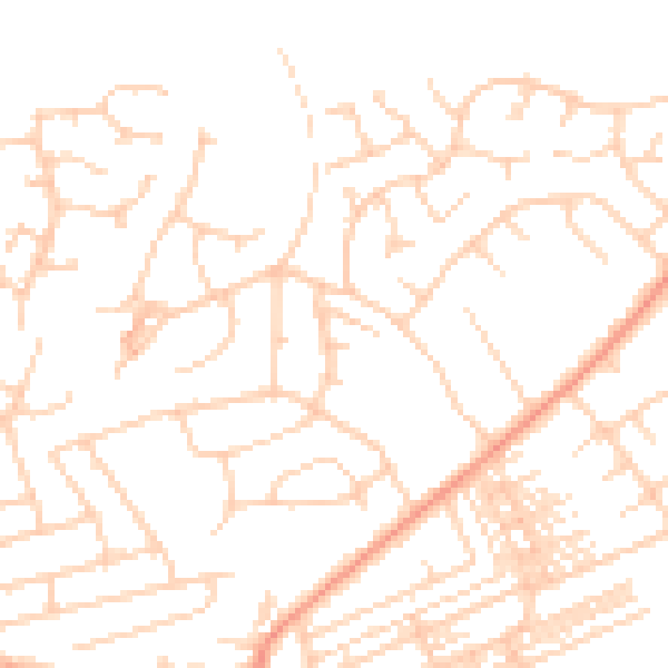 Daytime road noise heatmap for HG1 3BW