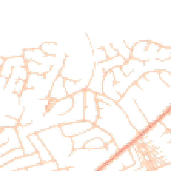 Daytime road noise heatmap for HG1 3EA