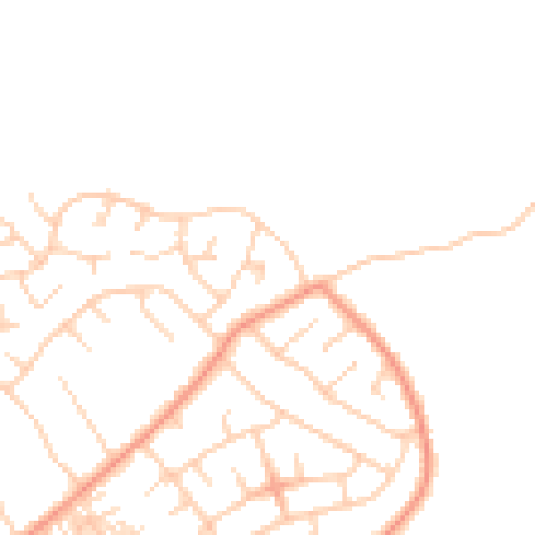 Daytime road noise heatmap for HG1 3JS