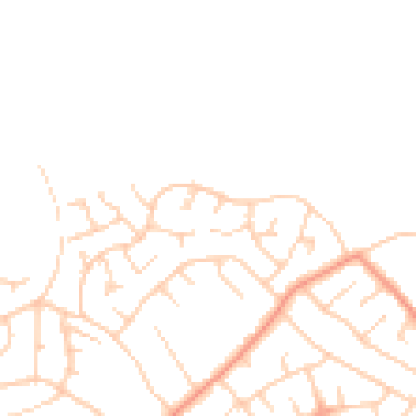 Daytime road noise heatmap for HG1 3LP