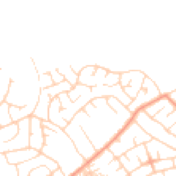 Daytime road noise heatmap for HG1 3LS