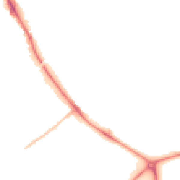 Night-time road noise heatmap for HG1 4BQ