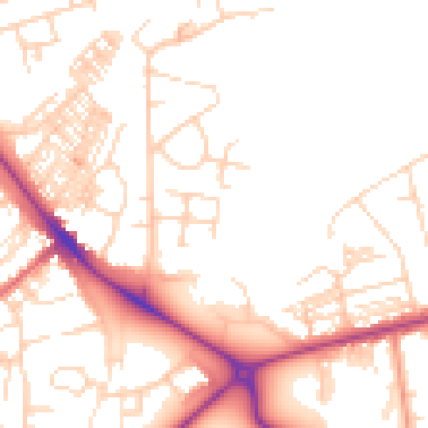 Daytime road noise heatmap for HG1 4FA