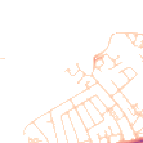 Daytime road noise heatmap for HG1 4FN