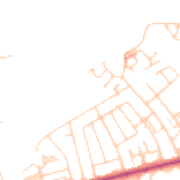 Daytime road noise heatmap for HG1 4FW