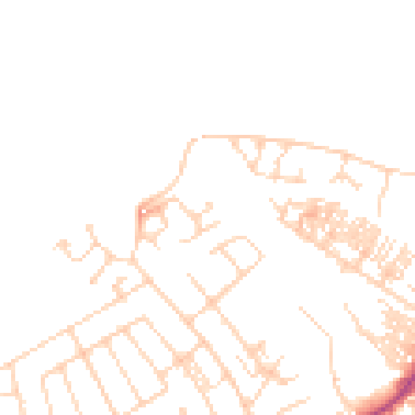 Daytime road noise heatmap for HG1 4WF