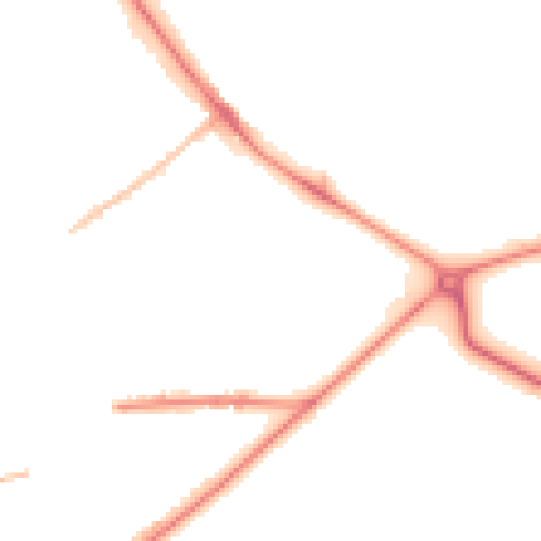 Night-time road noise heatmap for HG1 5AG