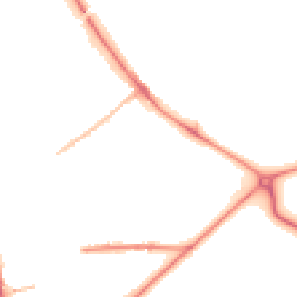 Night-time road noise heatmap for HG1 5AL