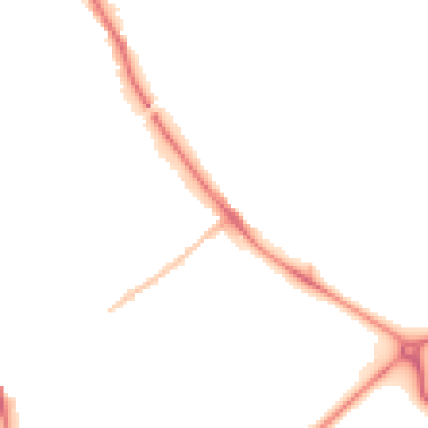 Night-time road noise heatmap for HG1 5AZ