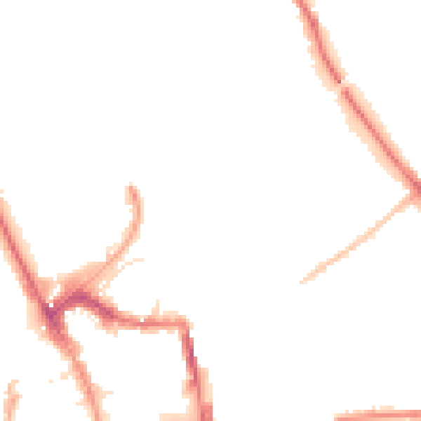 Night-time road noise heatmap for HG1 5HD