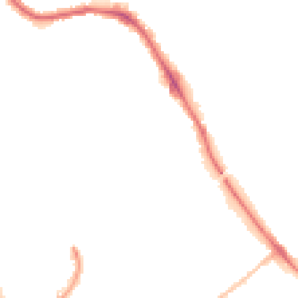 Night-time road noise heatmap for HG1 5HR